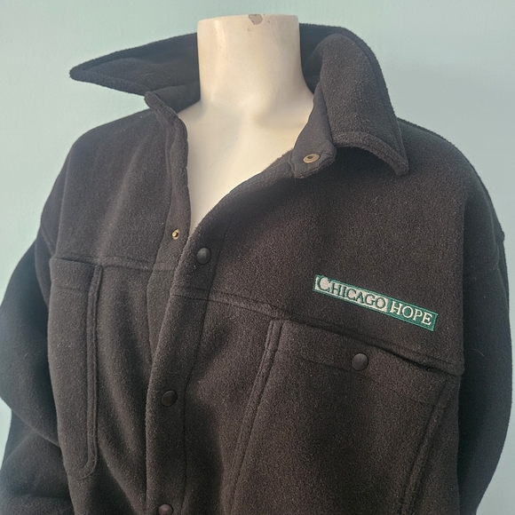 vintage button-up fleece crew jacket 1990s TV Chicago Hope Sierra Sport L - Picture 1 of 10